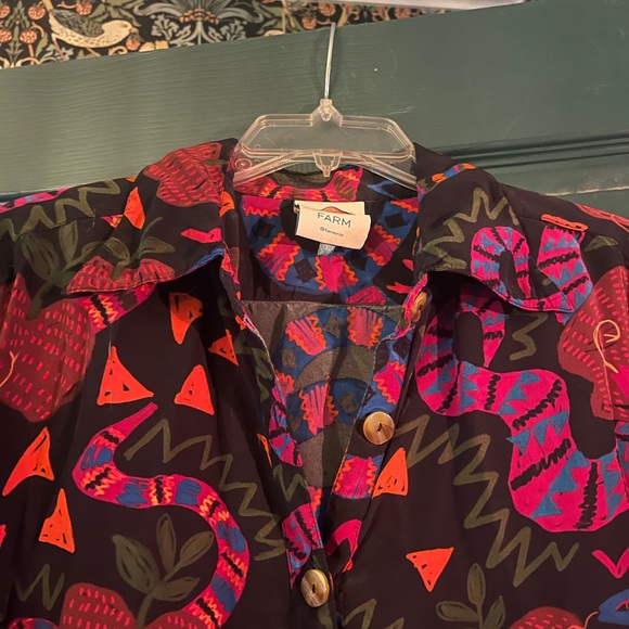 Farm Rio Colorful Patterned Shirt - Picture 6 of 7